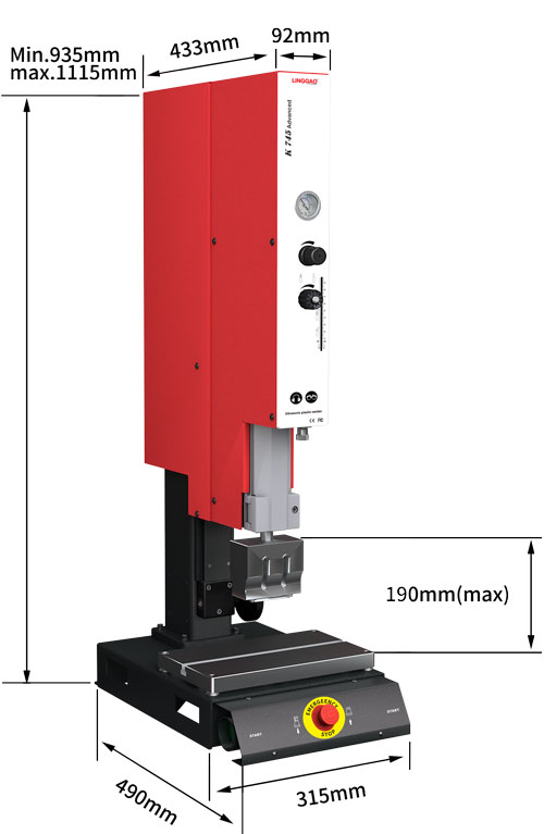 灵高超声波塑料焊接机 35kHz 900W K745 Advanced 灵高超声波塑料焊接机 35kHz 900W K745 Advanced